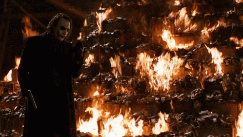 Yaburnt Joker GIF. This 498 x 281 animated GIF is part of our joker burning money collection. Related themes include burn, funny, joker. View the original…