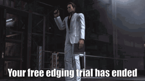 Yakuza Edging GIF. This 498 x 279 animated GIF is part of our my watch has ended collection. Created by LH_Figa. View the original animation, share it, or…