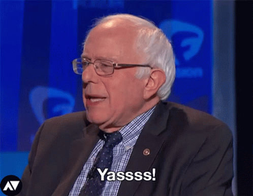 Yas Bernie GIF