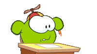 Yawn Om Nom Sticker