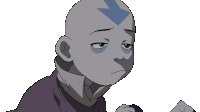 Yawning Aang Sticker