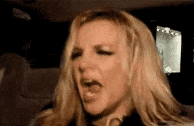 Yawning Britney Spears GIF