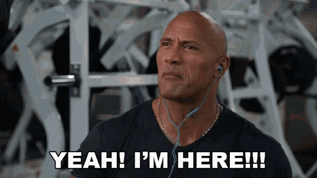 Yeah Im Here The Rock GIF
