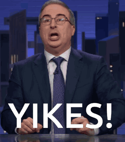 Yikes John Oliver GIF