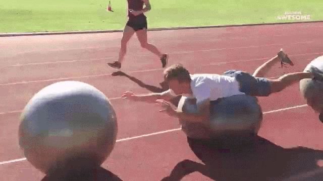 Yoga Ball Surfing People Are Awesome GIF