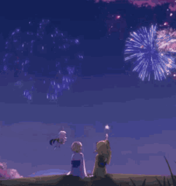 Yoimiya Fireworks GIF