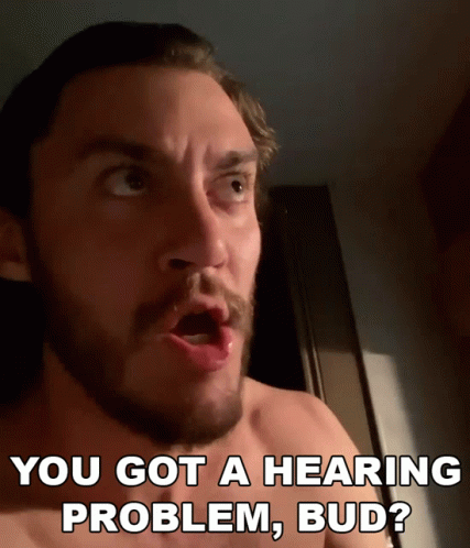 You Got A Hearing Problem Bud Casey Frey GIF. This 427 x 498 animated GIF is part of our hearing aid collection. Created by CaseyFrey. View the original…