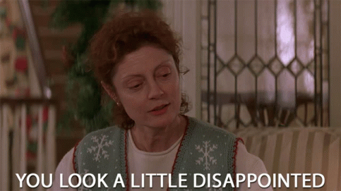 You Look A Little Disappointed Sad GIF. This 498 x 280 animated GIF is part of our susan sarandon collection. Related themes include sad. Created by…