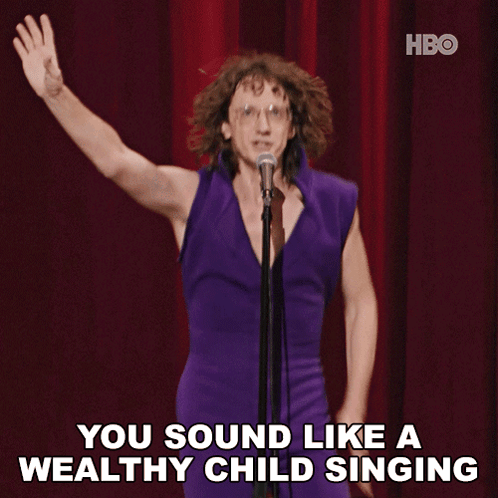 You Sound Like A Wealthy Child Singing At His Karaoke Birthday Party Chris Fleming GIF. This 498 x 498 animated GIF is part of our hype man collection…
