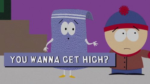 You Wanna Get High Towelie GIF. This 498 x 280 animated GIF is part of our towelie collection. Created by southpark. View the original animation, share it…