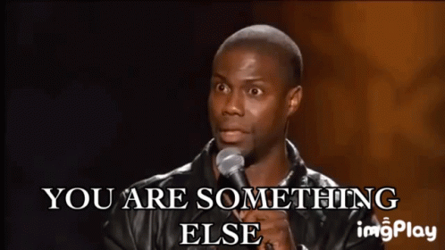 Youaresomethingelse Kevinhart GIF. This 498 x 280 animated GIF is part of our kevin hart nigga collection. Related themes include done, no, what. Created by…