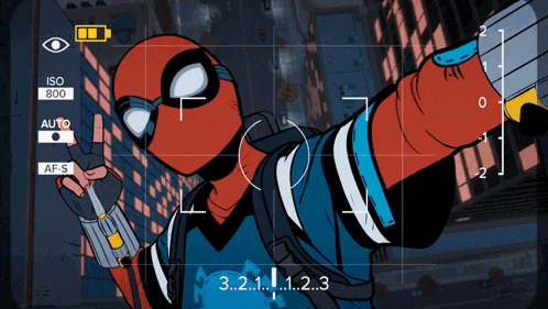 Your Friendly Neighborhood Spider-man Selfies GIF