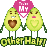 Youre My Other Half Avocado Adventures Sticker