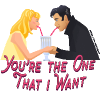 Youre The One That I Want Date Sticker