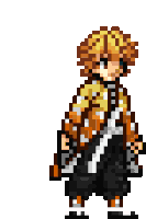 Zenitsu Pixel Art Sticker