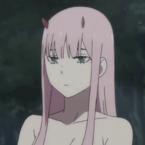 Zero Two Thinking GIF