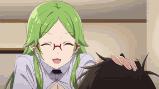 аниме гладит GIF