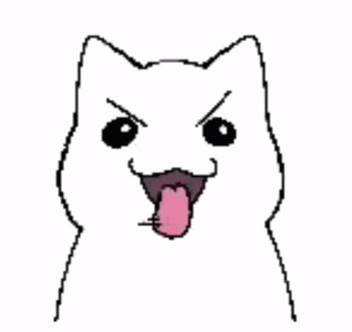 кот кот показывает язык Gland GIF