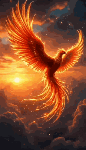 птица феникс Phoenix Bird GIF