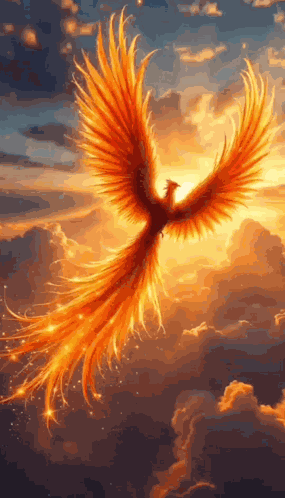 птица феникс Phoenix Bird GIF