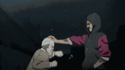 いぬやしき じじい　おじいさん　パンチ　暴力　お爺ちゃん GIF