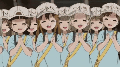 パチパチ　おめでとう　拍手　はたらく細胞 GIF