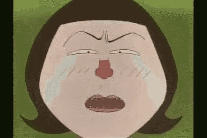 泣く　ちびまる子ちゃん　前田さん GIF