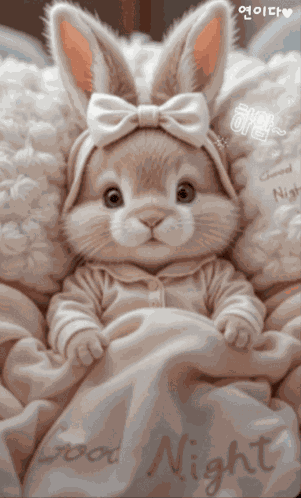 연이티콘 토끼굿나잇 GIF