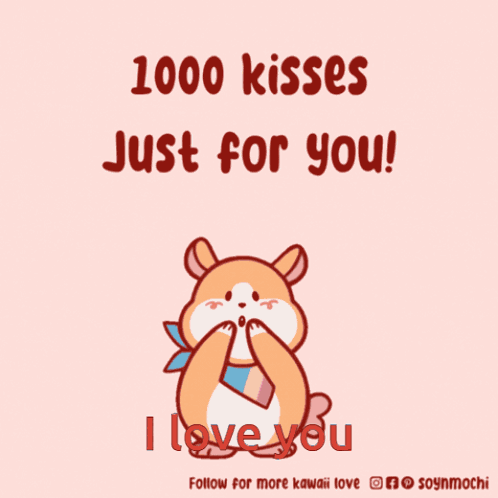 1000 Kisses Just For You Lots Of Kisses GIF