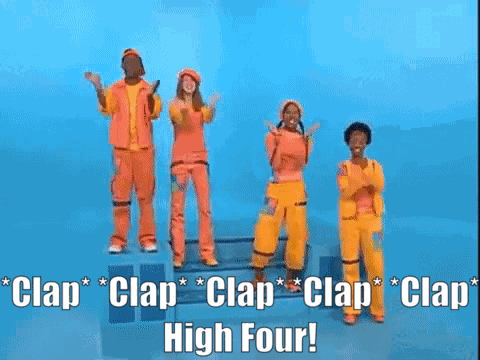 4 Square High Four GIF