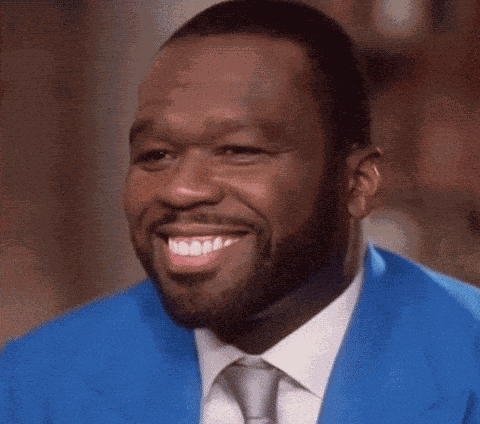 50 Cent Diddy Documentation Interview 50 Cent Blue Suit Smile GIF