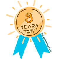 8 Years Award Sticker