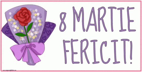8martie Fericit Felicitare De8martie GIF