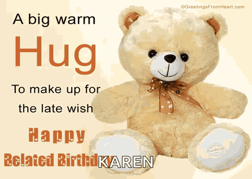 A Big Warm Hug Late Wish GIF