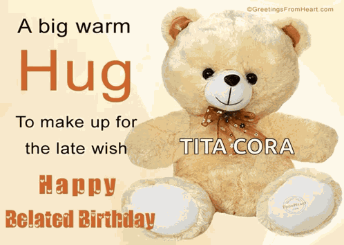 A Big Warm Hug Late Wish GIF