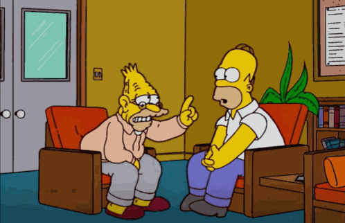 Abe Simpson Homer Simpson GIF