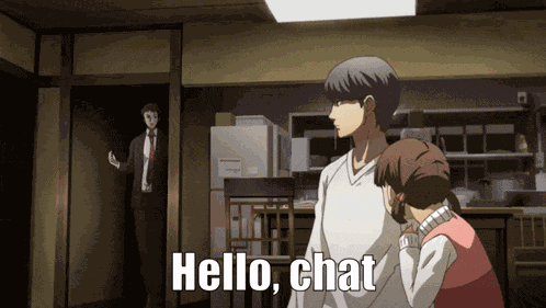 Adachi Hello Chat GIF
