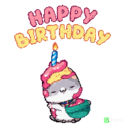 Adorable Cat Birthday Cheer Sticker