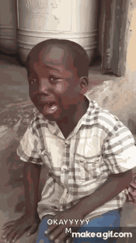 African Boy Crying GIF