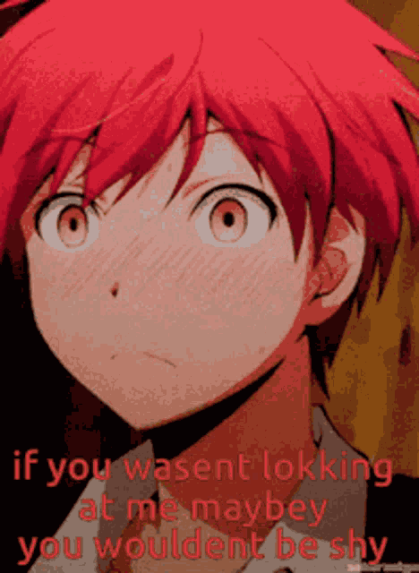 Akabane Karma Blushing GIF