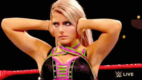 Alexa Bliss Covers Ears GIF