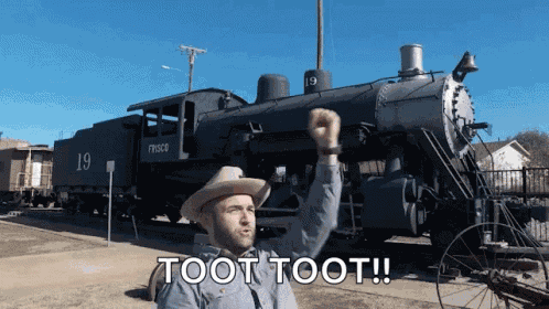 All Aboard Train GIF