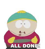 All Done Eric Cartman Sticker