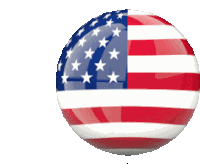 American Flag Button Sticker
