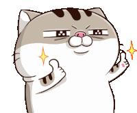 Ami Fat Cat Thumbs Up Sticker