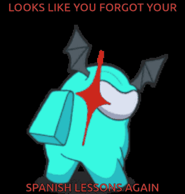 Among Us Character Duolingo Meme GIF