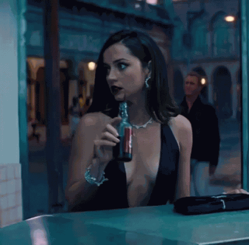 Ana De Armas Coke James Bond Girl GIF