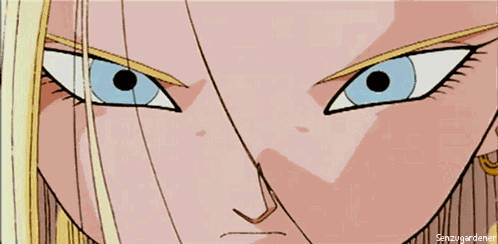 Android 18 Death Glare GIF