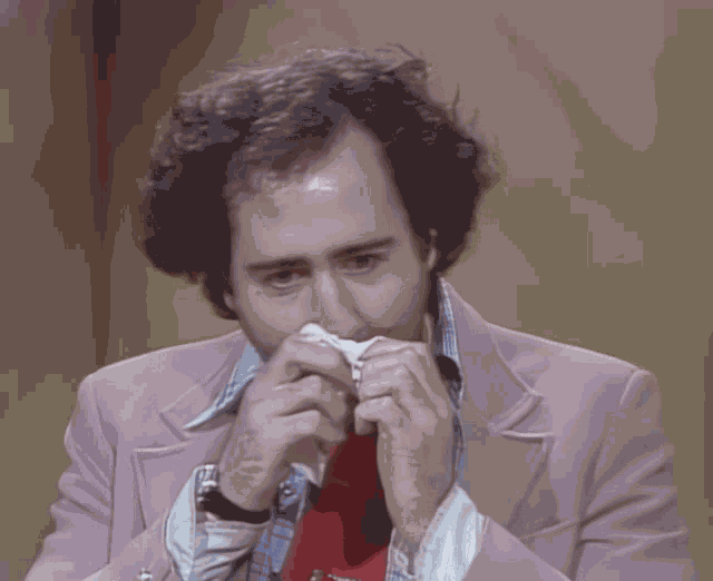 Andy Kaufman Wiping Nose GIF