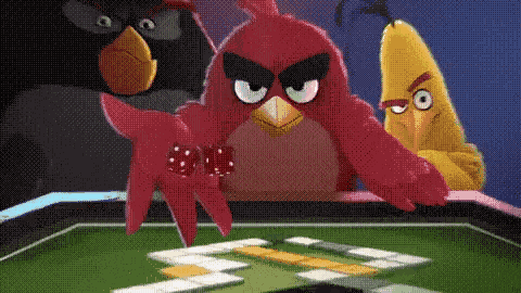 Angry Birds Rolling Dice GIF